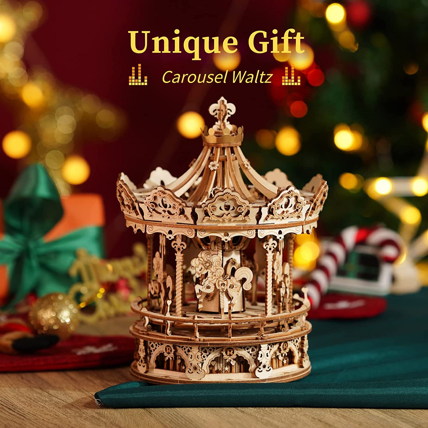 Romantic Carousel Musical Box - 3D Wooden Puzzle